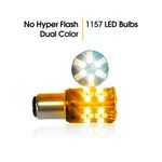 1157 No Hyper Flash Super Canbus LED Bulbs Amber White (2 Pack)