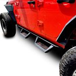 Running Boards Side Steps Rail Steps Rock Sliders for Jeep Wrangler JLU 4dr 2018 up Dual Style