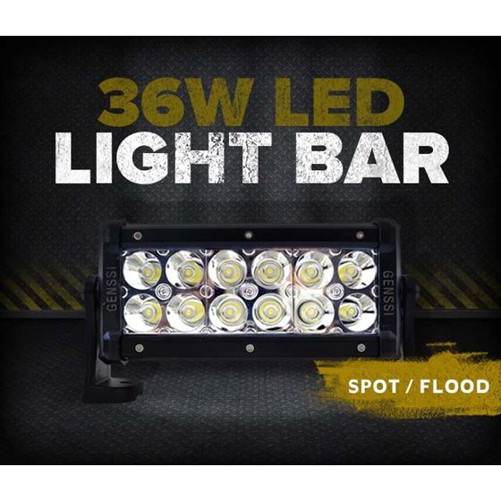 36W 7" LED SPOT/FLOOD LIGHT BAR