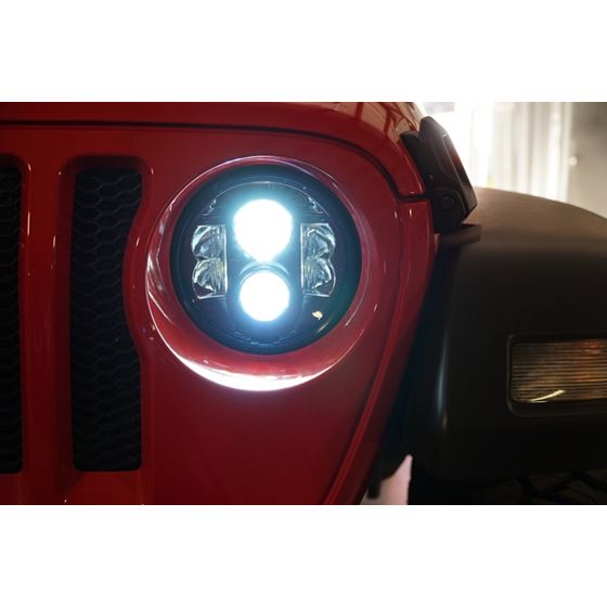 APOLLO Black Projector LED Headlights for Wrangler JL Gladiator 2018+
