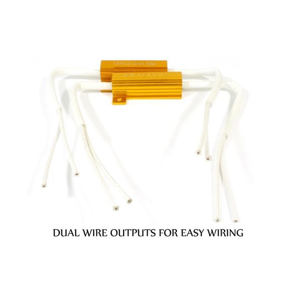 50W Load Resistor Packs for HID LED Wiring (2 Pack)