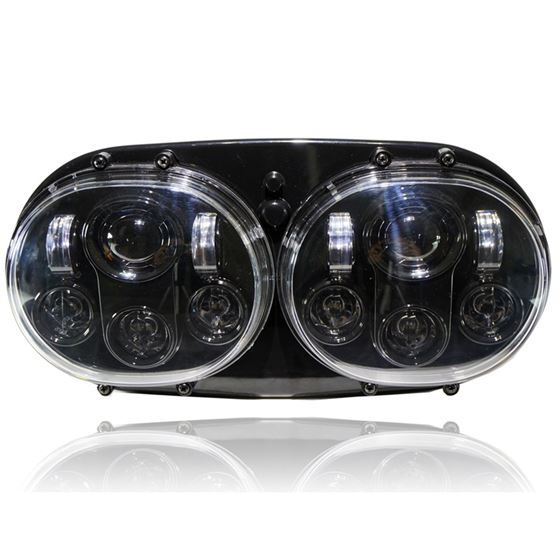 GENSSI DUAL LED HEADLIGHT FOR HARLEY ROAD GLIDE BL