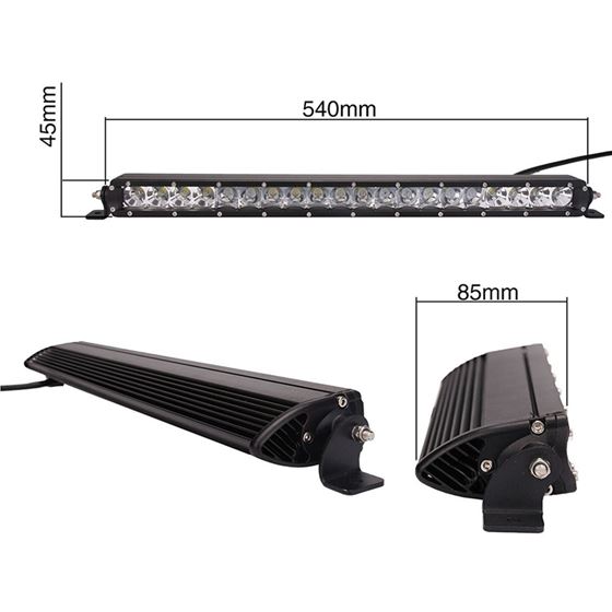LED Light Bar 100W 21 Inches Side Bracket