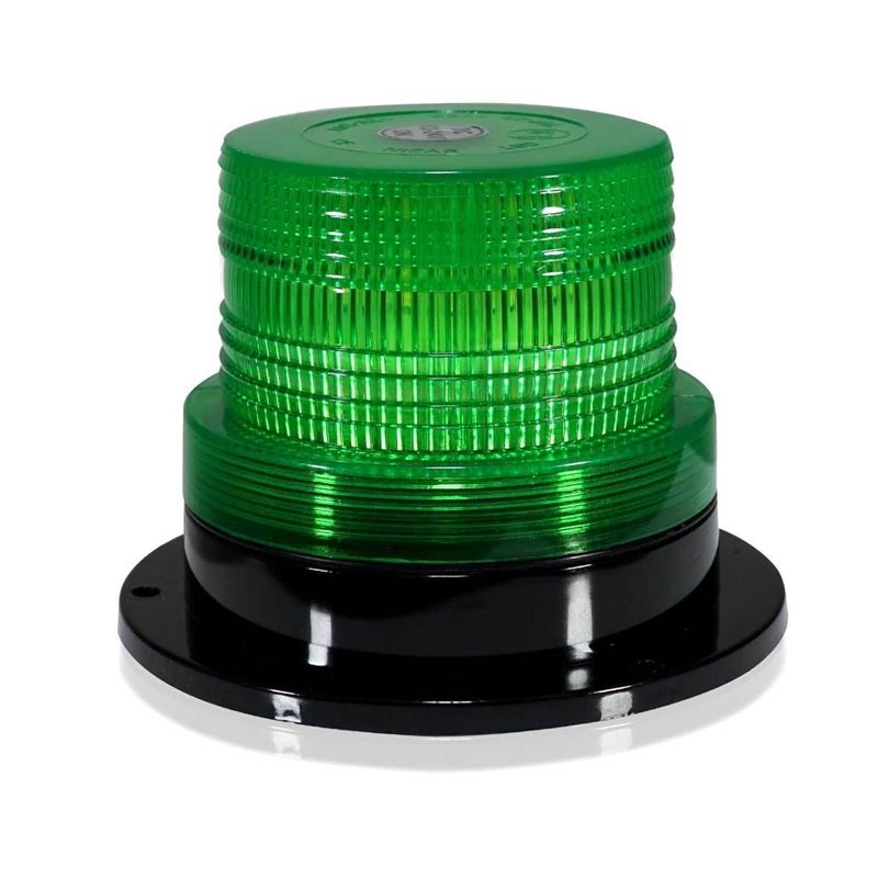 Green LED Emergency Flash Strobe and Rotating Beacon Warning Light